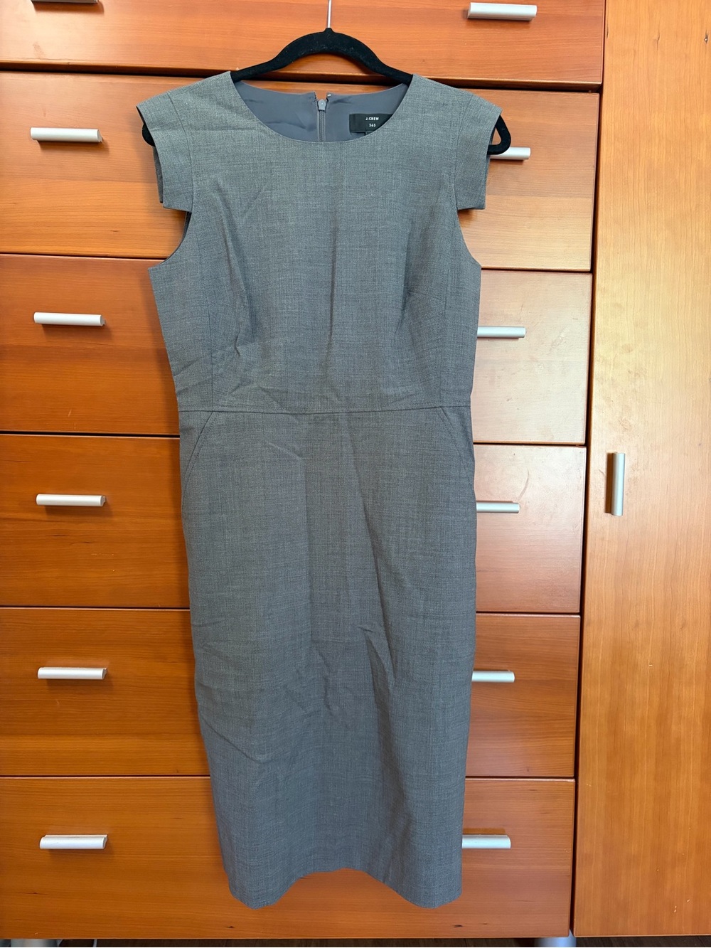 J. Crew Resume Dress in Heather Flannel Gray
